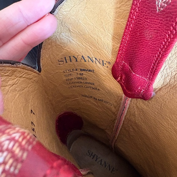 Shyanne Red Leather Lucille Boots - Picture 4 of 5